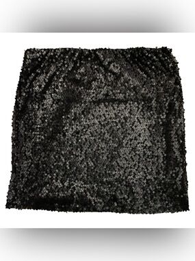 American Rag Black Sequin Mini Skirt Size L
